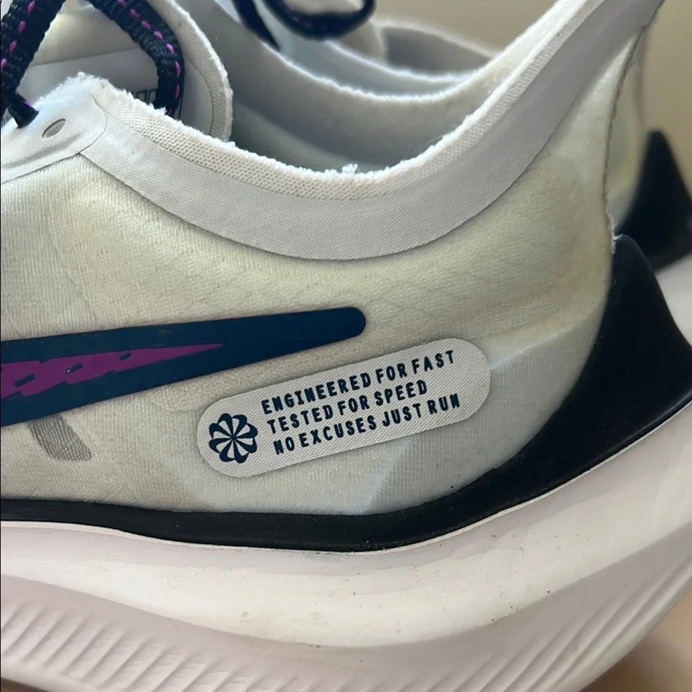 Nike White and Navy Zoom Gravity Athletic Sneakers - Picture 7 of 8